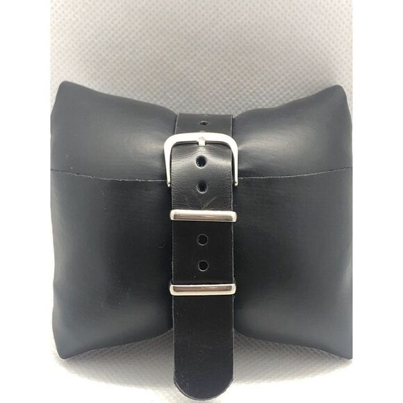 Michael Kors MK5384 Unisex Black Leather Analog Gold Dial Genuine Watch BP38 - Picture 4 of 8